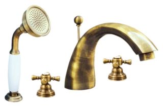 Смеситель на борт ванны Rav Slezak Morava retro MK369.5SSM бронза